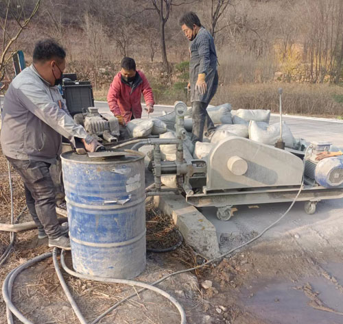 南岳路面下沉注浆